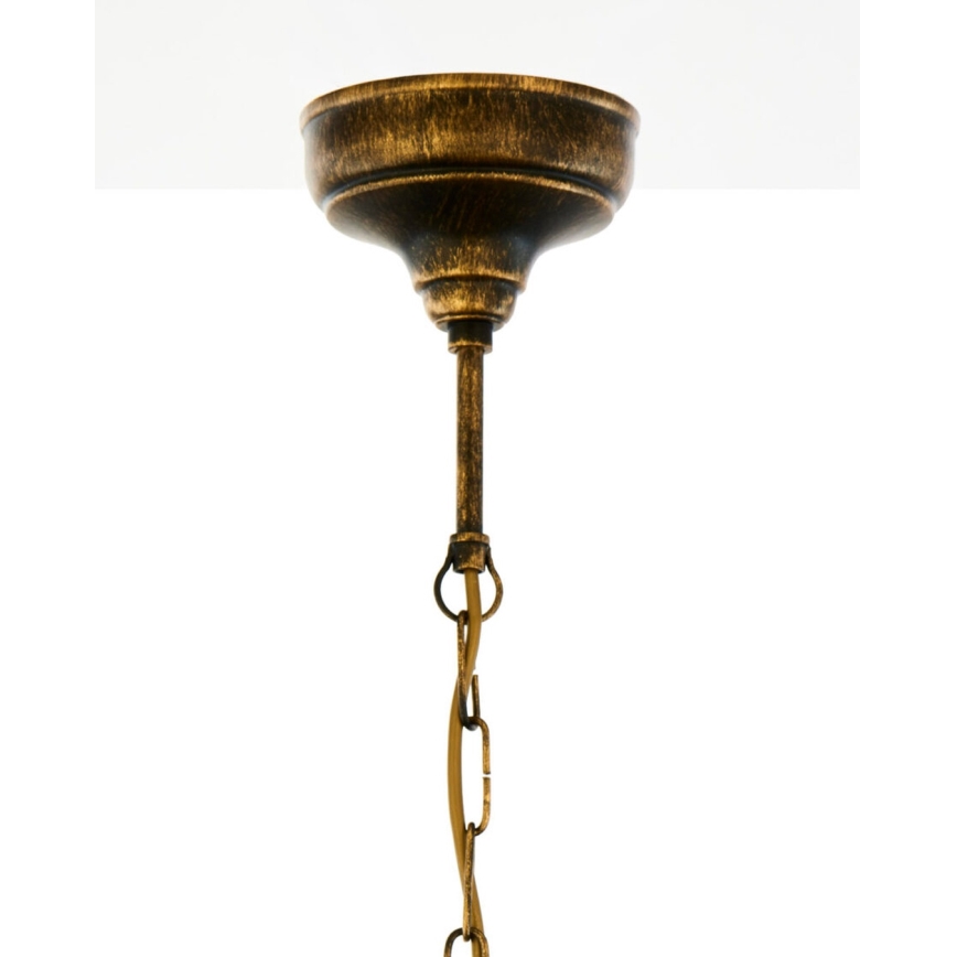 Brilagi - Kroonluchter aan ketting MOLLERO 1xE27/15W/230V Ø 24 cm brons/patina