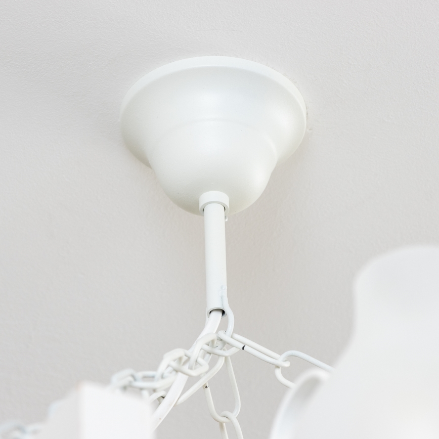 Brilagi - Kroonluchter aan ketting QUEEN 8xE14/40W/230V beuk/crème