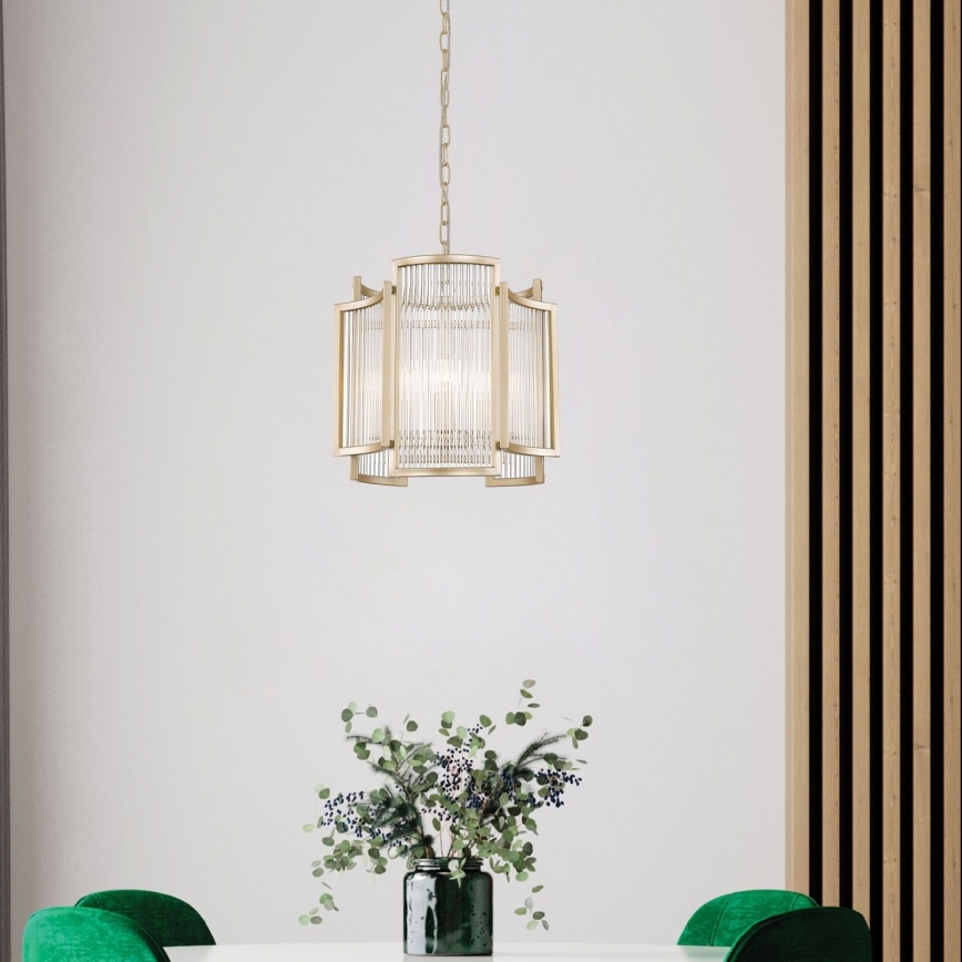 Brilagi - Kroonluchter aan ketting RAMOS 3xE14/60W/230V goud