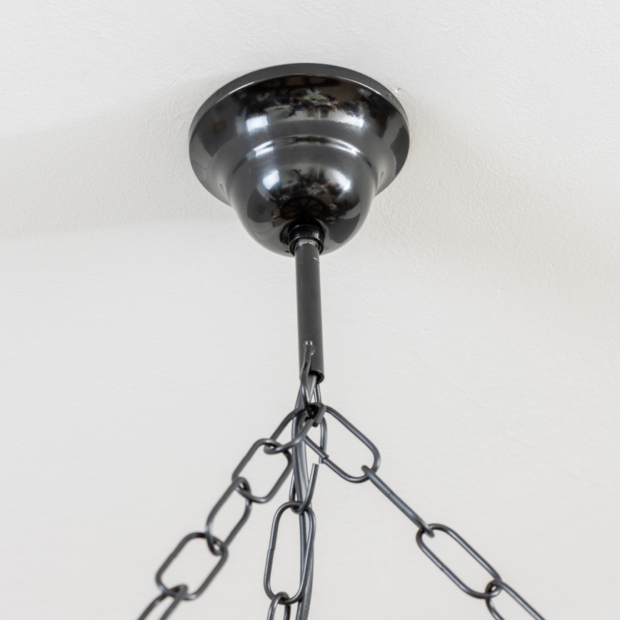 Brilagi - Kroonluchter aan ketting ROATA 5xE14/40W/230V Ø 70 cm beuk/walnoot