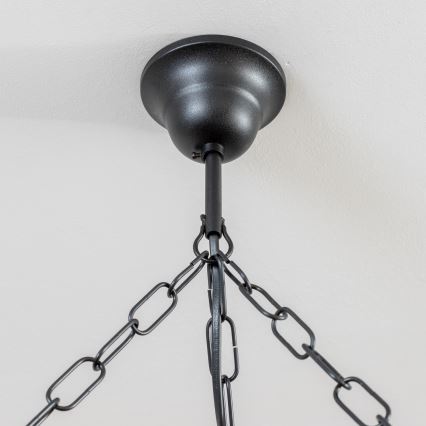 Brilagi - Kroonluchter aan ketting ROATA 6xE14/40W/230V Ø 70 cm beuk/walnoot