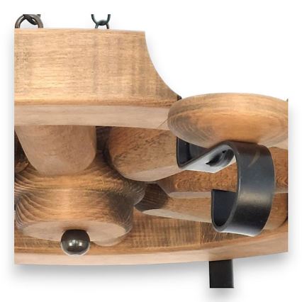 Brilagi - Kroonluchter aan ketting ROATA 8xE14/40W/230V Ø 70 cm beukenhout