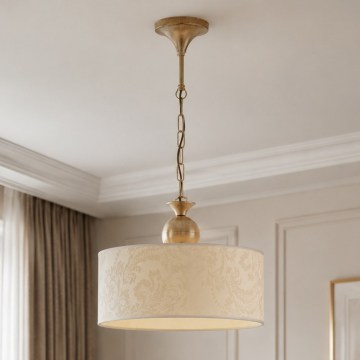 Brilagi - Kroonluchter aan ketting SAPHIRE 1xE27/15W/230V crème/goud/patina