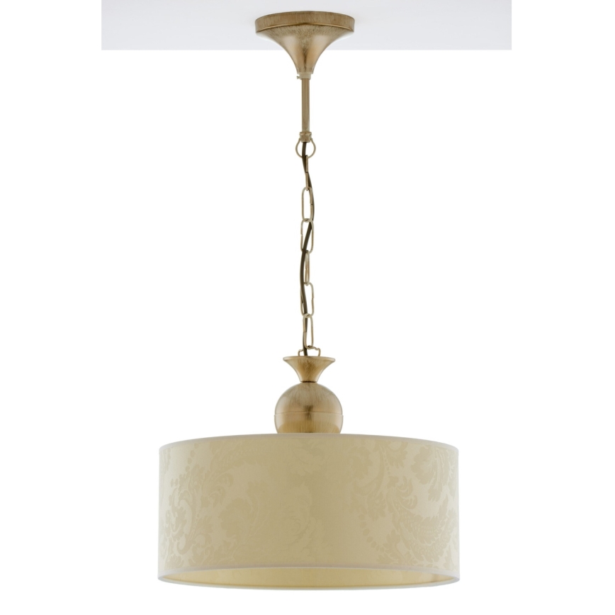 Brilagi - Kroonluchter aan ketting SAPHIRE 1xE27/15W/230V crème/goud/patina