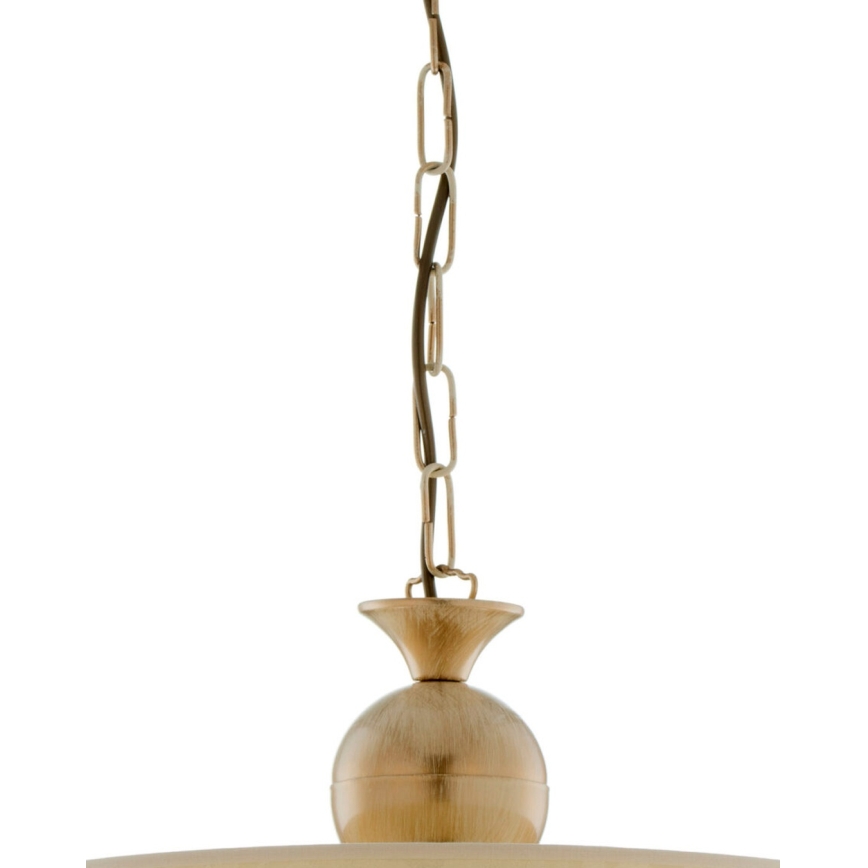 Brilagi - Kroonluchter aan ketting SAPHIRE 1xE27/15W/230V crème/goud/patina