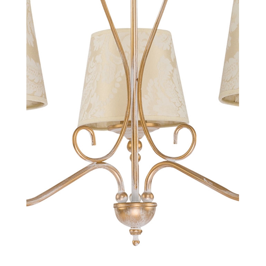 Brilagi - Kroonluchter aan ketting SONIA 3xE27/15W/230V Ø 64 cm crème/patina