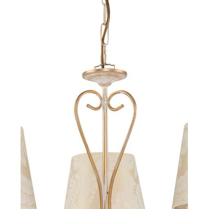 Brilagi - Kroonluchter aan ketting SONIA 3xE27/15W/230V Ø 64 cm crème/patina