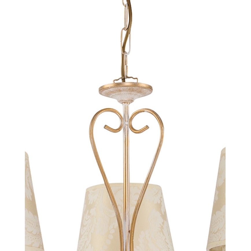 Brilagi - Kroonluchter aan ketting SONIA 3xE27/15W/230V Ø 64 cm crème/patina