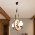 Brilagi - Kroonluchter aan ketting TIMONA 2xE14/40W/230V eiken