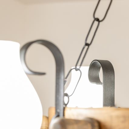 Brilagi - Kroonluchter aan ketting TIMONA 4xE14/40W/230V Ø 50 cm beuk