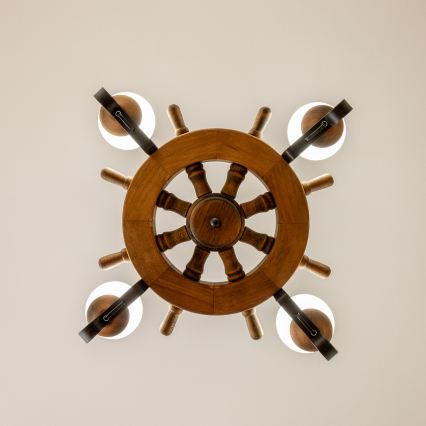 Brilagi - Kroonluchter aan ketting TIMONA 4xE14/40W/230V Ø 50 cm beuk