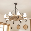 Brilagi - Kroonluchter aan ketting TIMONA 8xE14/40W/230V eiken