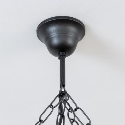 Brilagi - Kroonluchter aan ketting TIMONA 8xE14/40W/230V Ø 70 cm beuk/walnoot