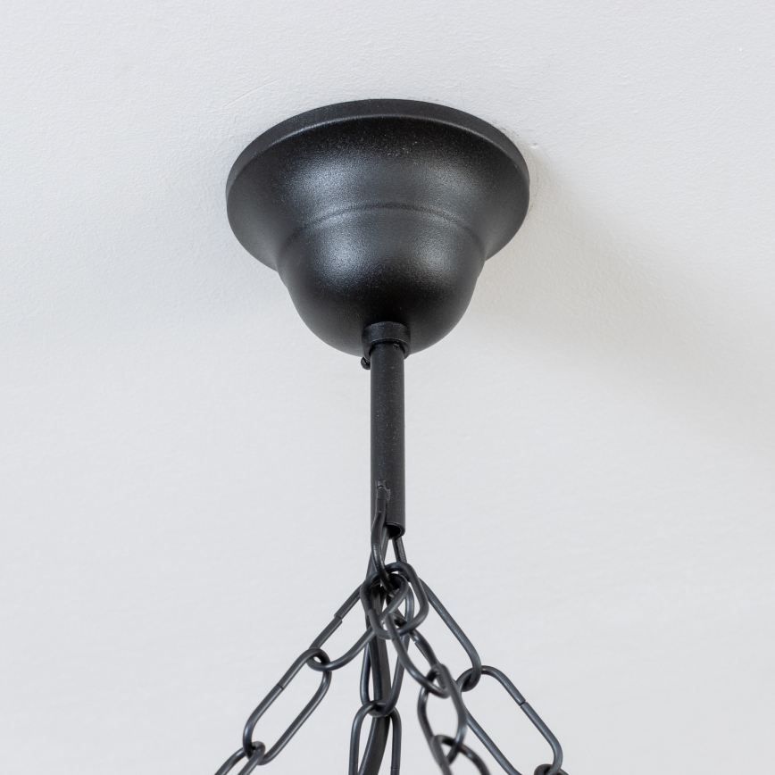 Brilagi - Kroonluchter aan ketting TIMONA 8xE14/40W/230V Ø 70 cm beuk/walnoot