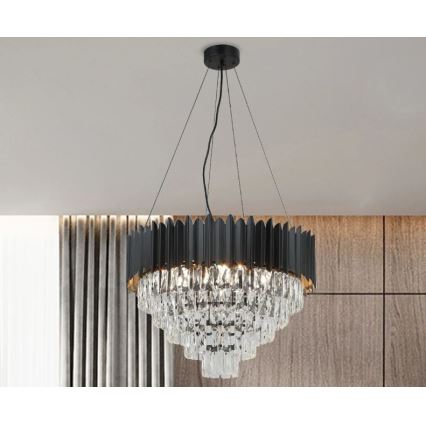 Brilagi - Kroonluchter CARLOS aan kabel, 9xE14/40W/230V, Ø 60 cm