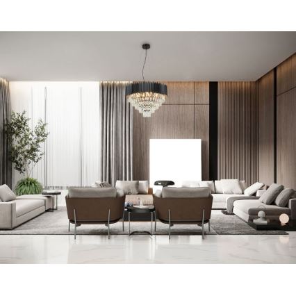 Brilagi - Kroonluchter CARLOS aan kabel, 9xE14/40W/230V, Ø 60 cm