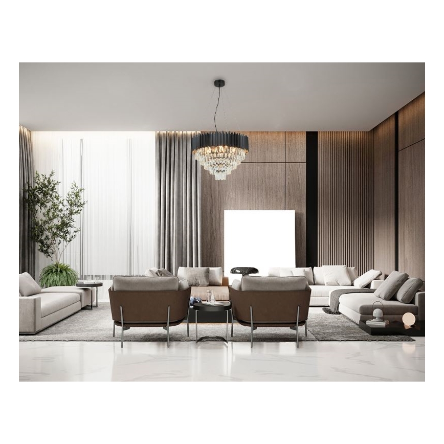 Brilagi - Kroonluchter CARLOS aan kabel, 9xE14/40W/230V, Ø 60 cm