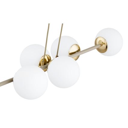 Brilagi - Kroonluchter met kabel 6xE27/60W/230V beige/goud