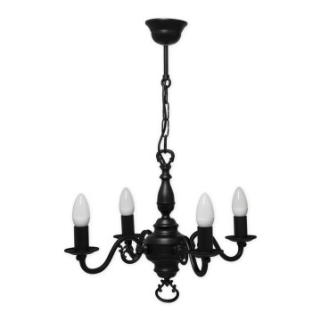 Brilagi - Kroonluchter met ketting IMPERO 4xE14/60W/230V zwart