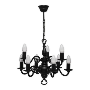 Brilagi - Kroonluchter met ketting IMPERO 9xE14/60W/230V zwart