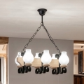 Brilagi - Kroonluchter met ketting QUEEN 6xE14/40W/230V eiken