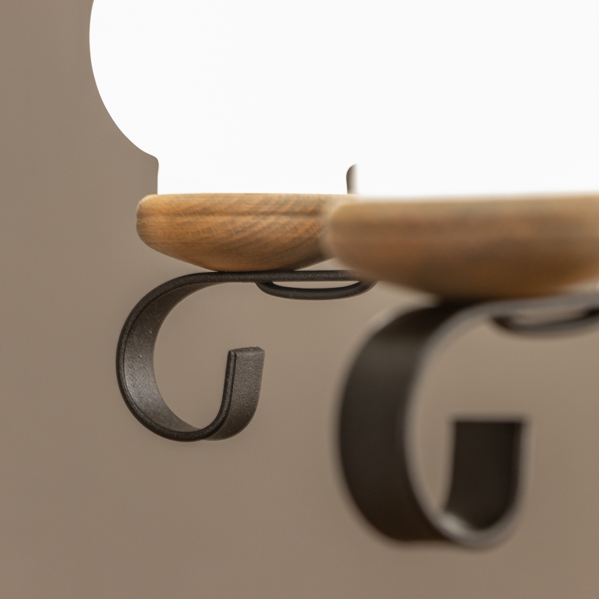 Brilagi - Kroonluchter met ketting ROATA 5xE14/40W/230V pr. 50 cm beukenhout