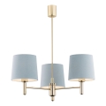 Brilagi - Kroonluchter met staaf MONTE 3xE27/15W/230V blauw/goud