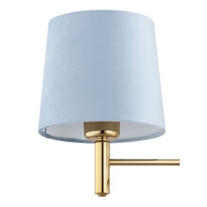 Brilagi - Kroonluchter met staaf MONTE 3xE27/60W/230V blauw/goud