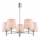 Brilagi - Kroonluchter met stang MONTE 5xE27/15W/230V beige/glanzend chroom