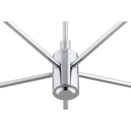 Brilagi - Kroonluchter met stang MONTE 5xE27/60W/230V beige/glanzend chroom