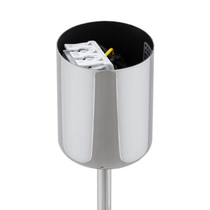 Brilagi - Kroonluchter met stang MONTE 5xE27/60W/230V beige/glanzend chroom