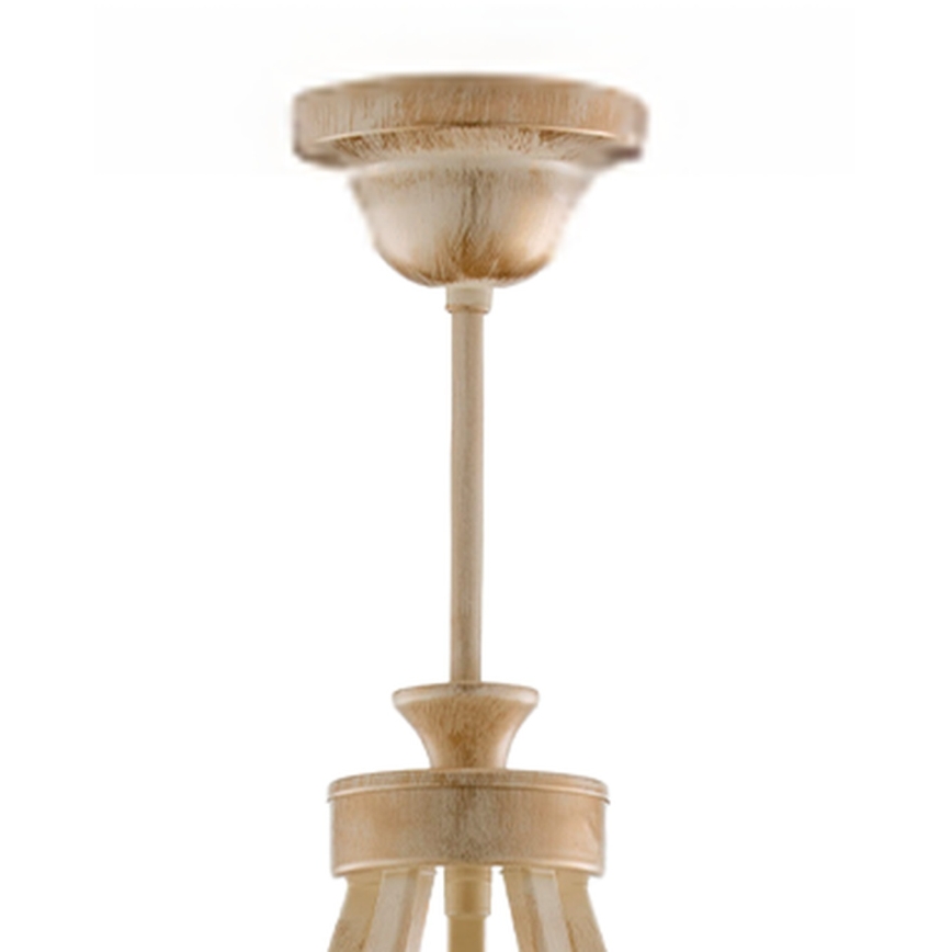 Brilagi - Kroonluchter met stang SAPHIRE 5xE27/15W/230V Ø 66 cm crème/goud/patina