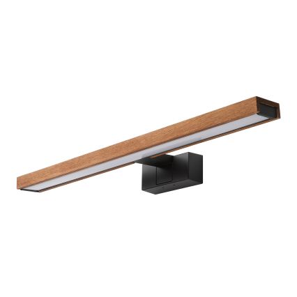 Brilagi - 3-in-1 LED-badkamerspiegelverlichting WOODY MIRROR LED/12W/230V 60 cm IP44 zwart/eiken/kersen