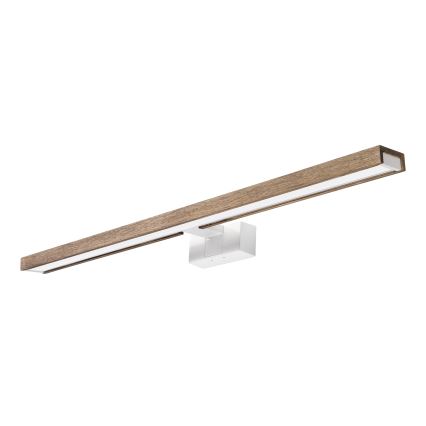 Brilagi - 3-in-1 LED-spiegelverlichting voor de badkamer WOODY MIRROR LED/15W/230V 80 cm IP44 wit/eiken-walnoot