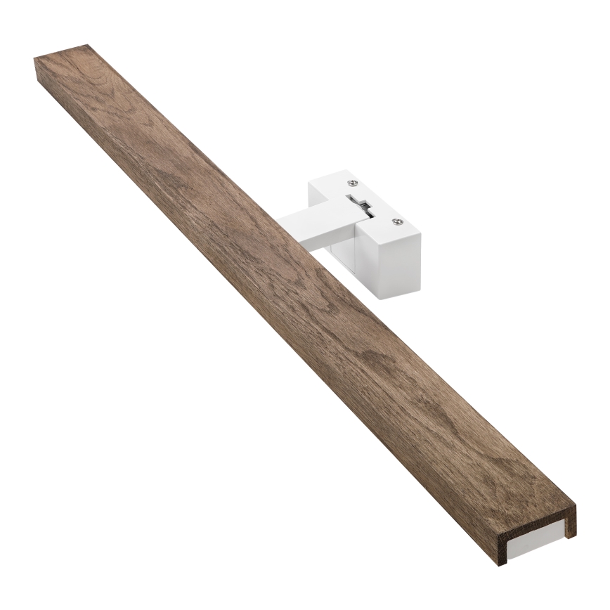 Brilagi - 3-in-1 LED-spiegelverlichting voor de badkamer WOODY MIRROR LED/15W/230V 80 cm IP44 wit/eiken-walnoot