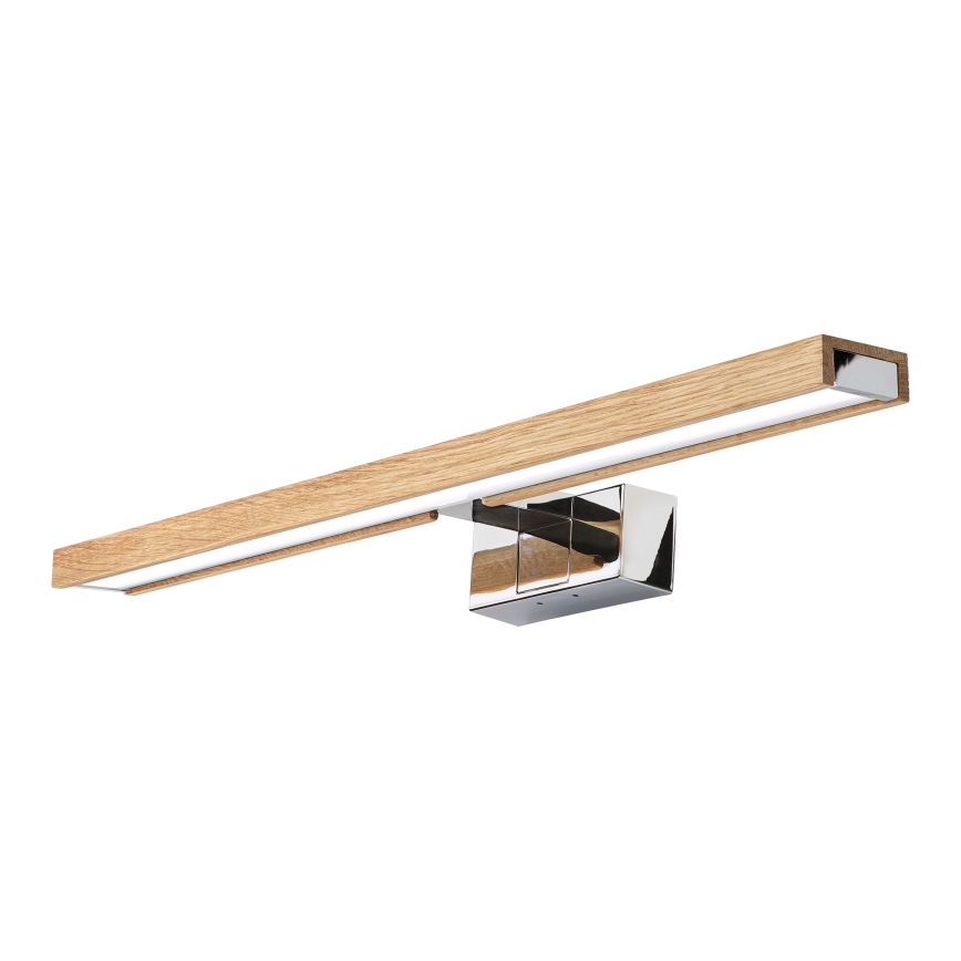 Brilagi - LED-badkamerspiegelverlichting 3-in-1 WOODY MIRROR LED/12W/230V 60 cm IP44 glanzend chroom/eiken