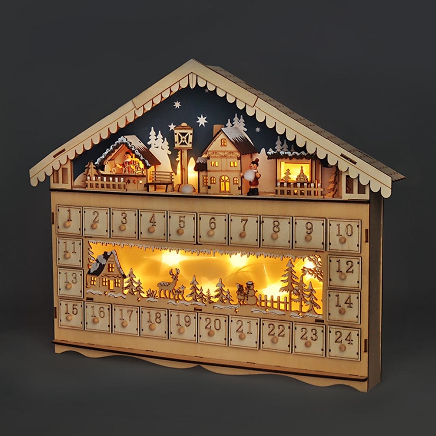 Brilagi - LED adventskalender LED/2xAA grenen