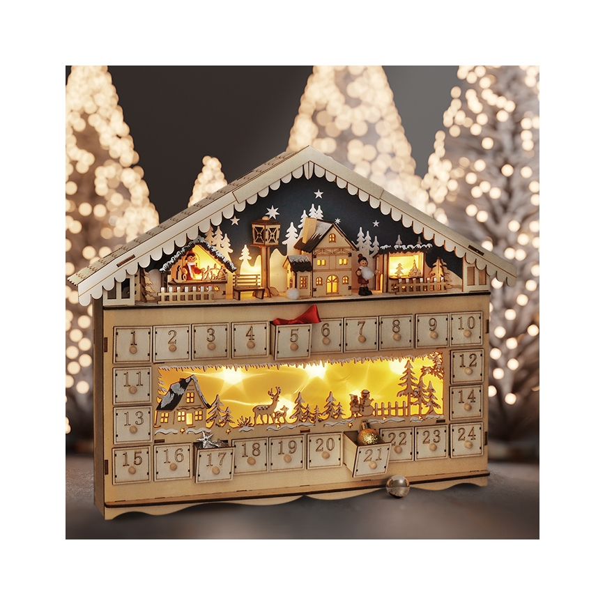 Brilagi - LED adventskalender LED/2xAA grenen