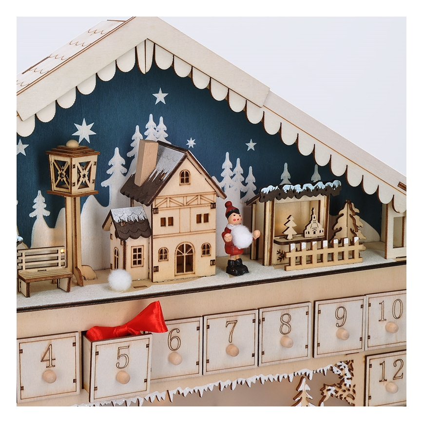 Brilagi - LED adventskalender LED/2xAA grenen