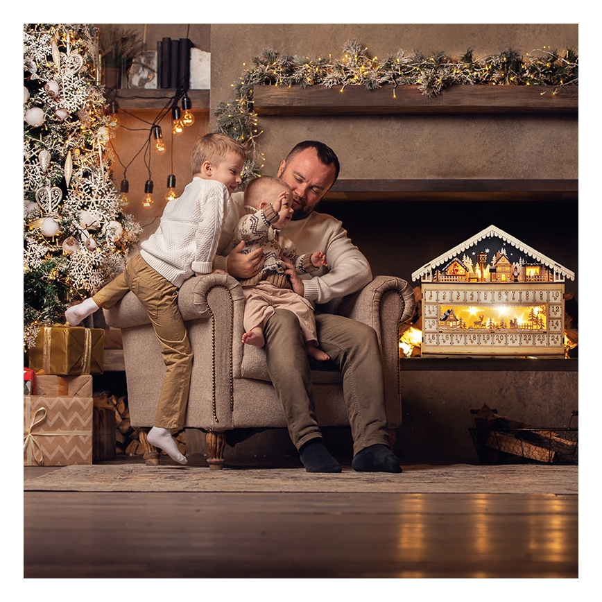 Brilagi - LED adventskalender LED/2xAA grenen