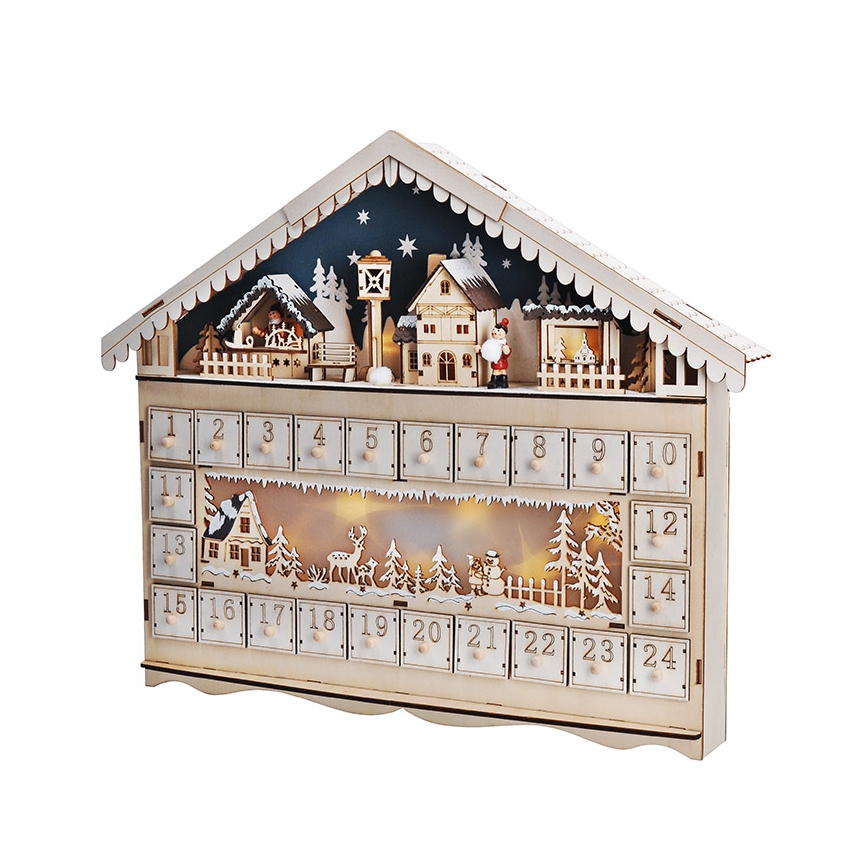 Brilagi - LED adventskalender LED/2xAA grenen