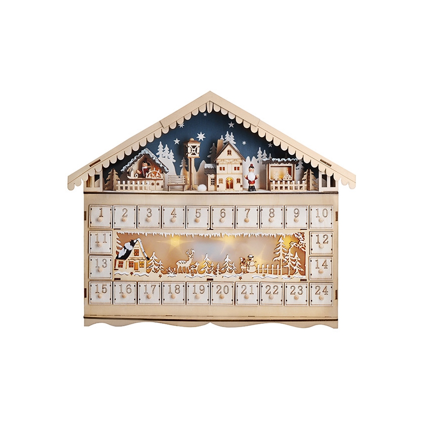 Brilagi - LED adventskalender LED/2xAA grenen