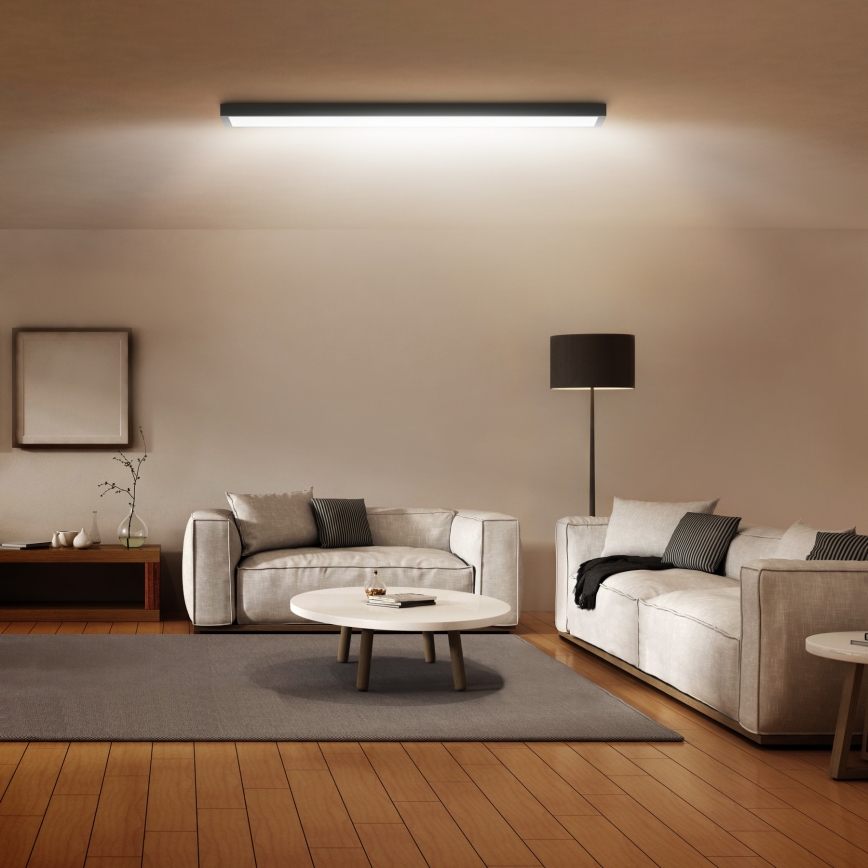 Brilagi - LED Badkamer plafondlamp FRAME LED/50W/230V 120x30 cm IP44 zwart