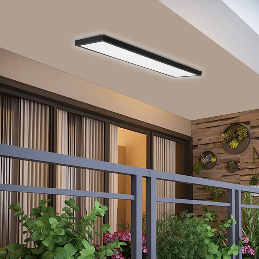 Brilagi - LED Badkamer plafondlamp FRAME LED/50W/230V 120x30 cm IP44 zwart
