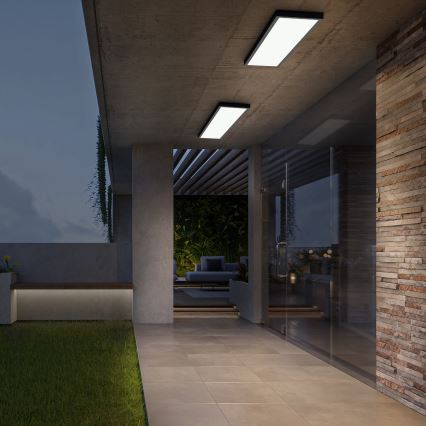 Brilagi - LED Badkamer plafondlamp FRAME LED/50W/230V 120x30 cm IP44 zwart