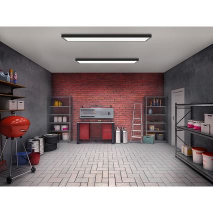 Brilagi - LED Badkamer plafondlamp FRAME LED/50W/230V 120x30 cm IP44 zwart