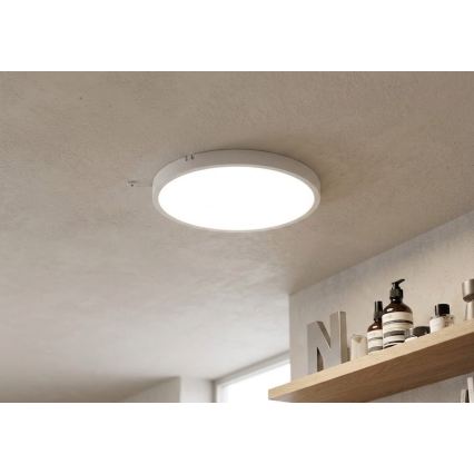 BRILAGI - LED plafondlamp voor badkamer met sensor ZENNA LED/18W/230V Ø 29,5 cm IP44 wit + afstandsbediening