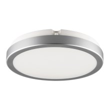Brilagi - LED Badkamer plafondlamp PERA 18W/230V diameter 22 cm IP65 zilver