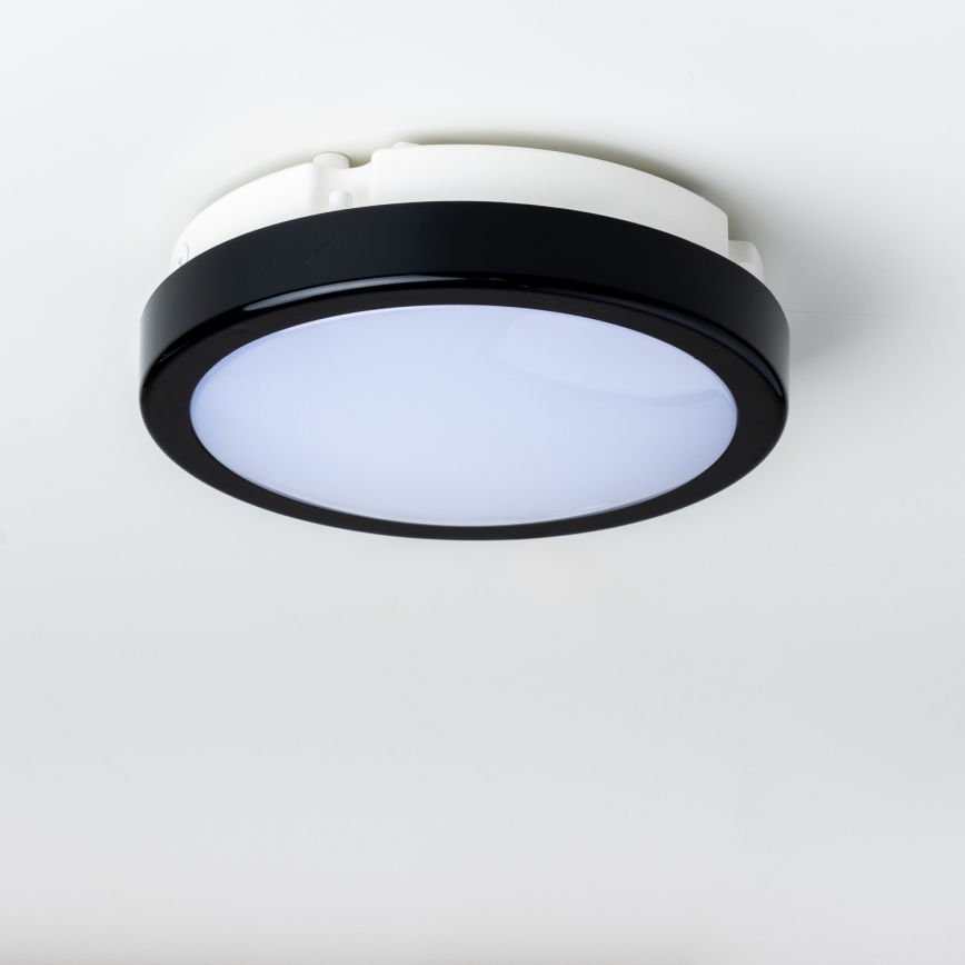 Brilagi - LED Badkamer plafondlamp PERA LED/12W/230V diameter 18 cm IP65 zwart