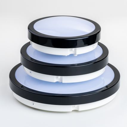 Brilagi - LED Badkamer plafondlamp PERA LED/12W/230V diameter 18 cm IP65 zwart